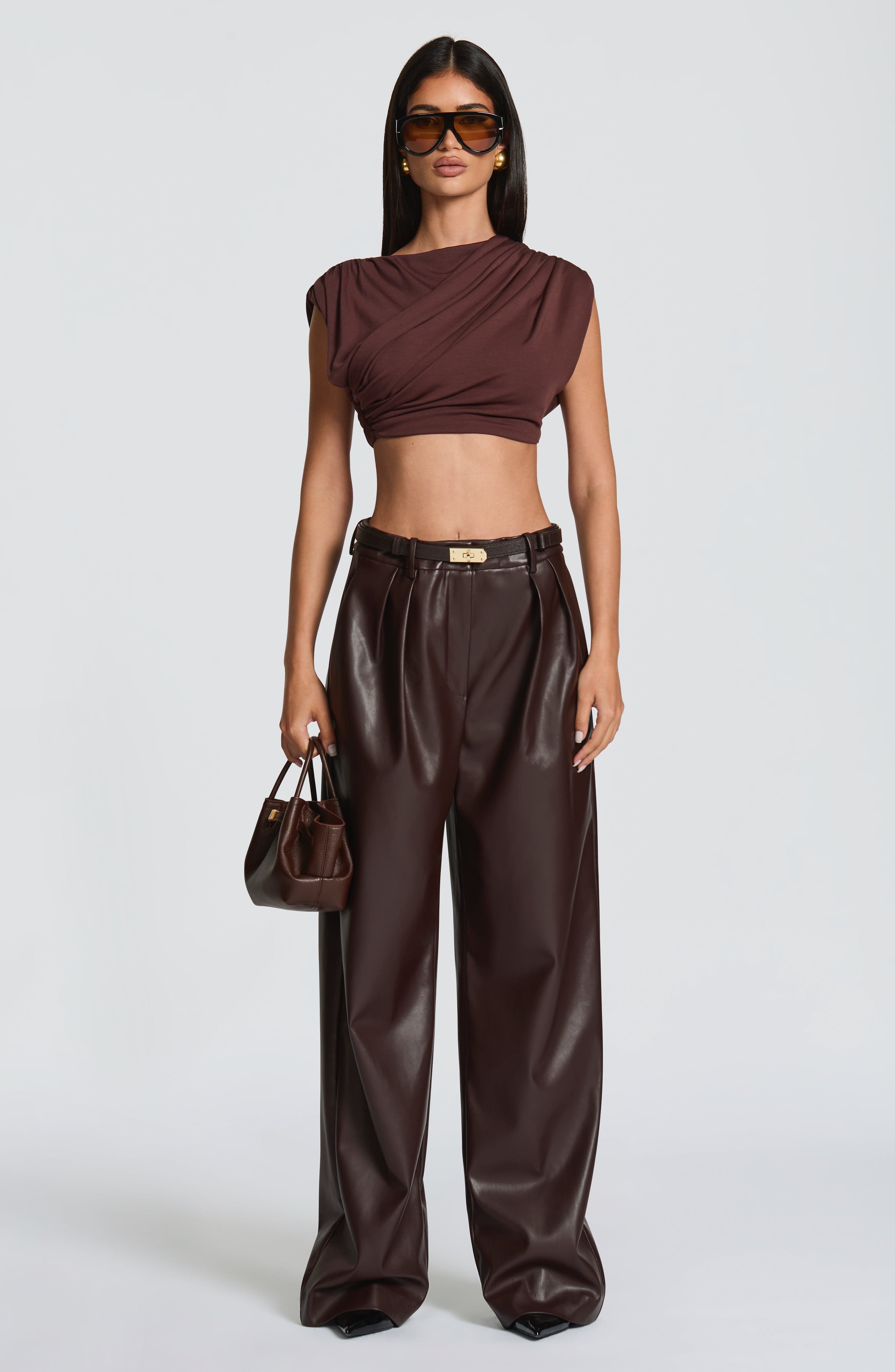 x Top - Plum Brown