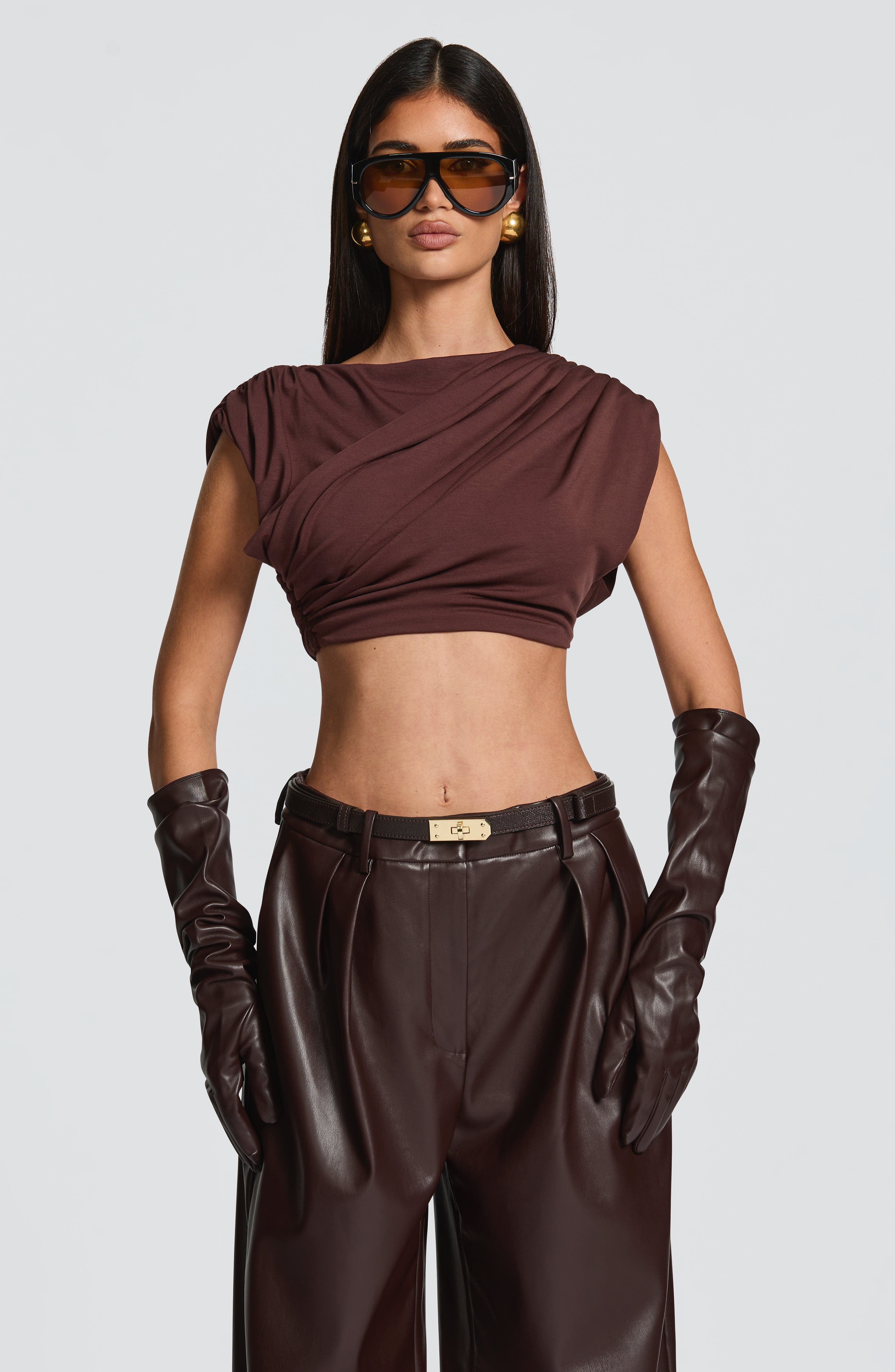 x Top - Plum Brown