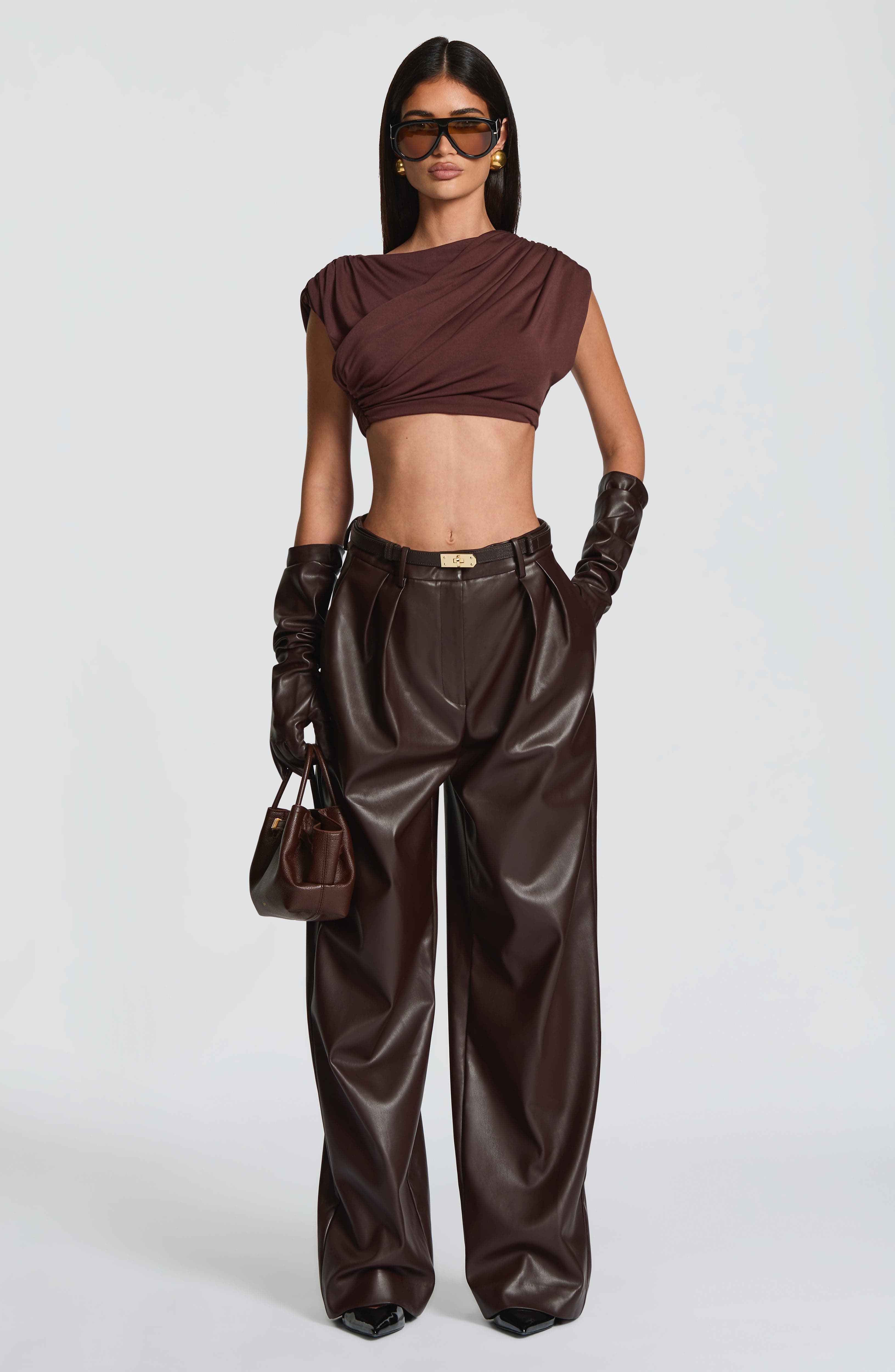 x Top - Plum Brown