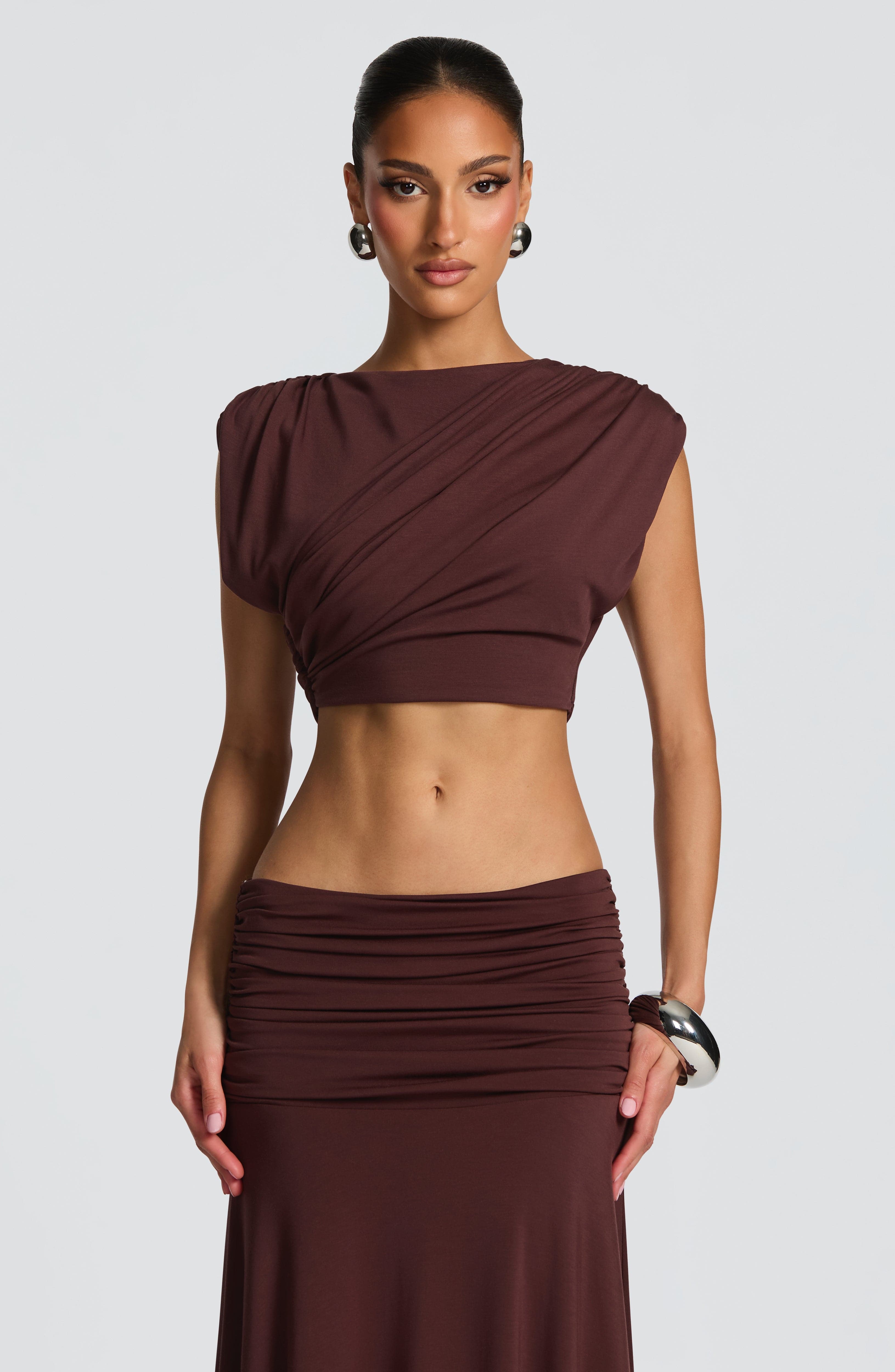 x Top - Plum Brown